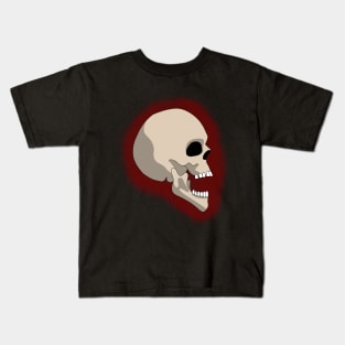 Human Skull with Red Glow Kids T-Shirt